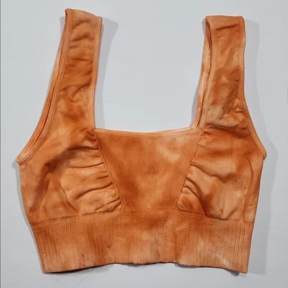 Orange FP Movement Good Karma Square-Neck Tie Dye Bra M/L - Picture 8 of 9